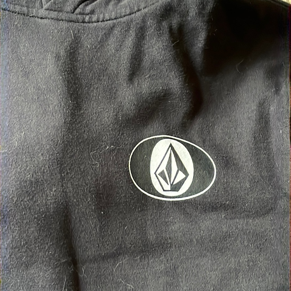 Mens hoodie volcom large black gently used